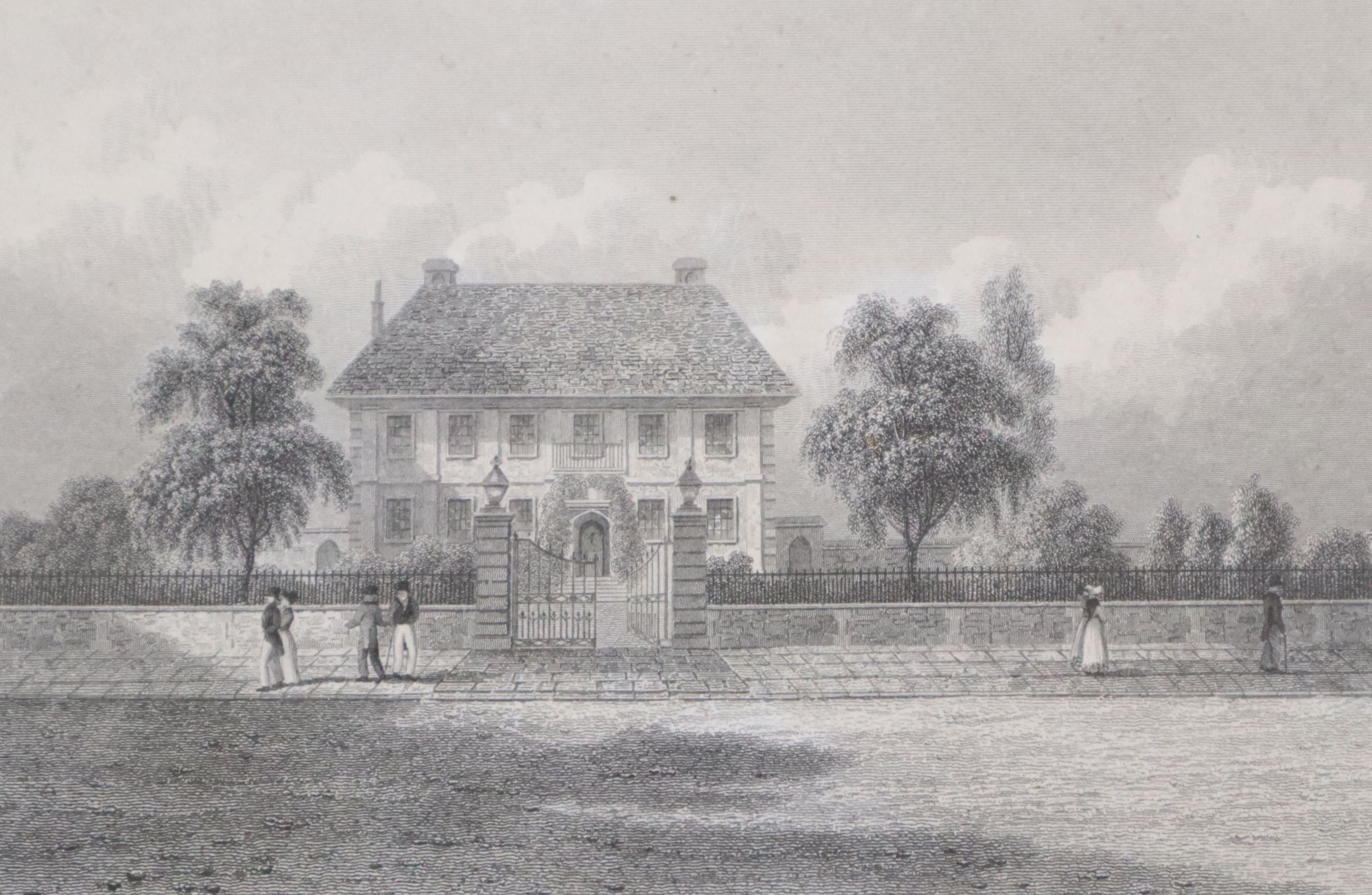 A group of seven assorted 19th century engravings, Views in and around Lewes including Russian prisoners, Lewes, Sussex, 15 x 20cm